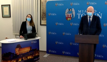 Konferencja prasowa prezydenta Torunia - czwartek 11.03.2021