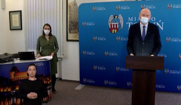 Konferencja prasowa prezydenta Torunia - czwartek 6.05.2021
