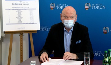 Konferencja prasowa prezydenta Torunia - poniedziałek 24.05.2021