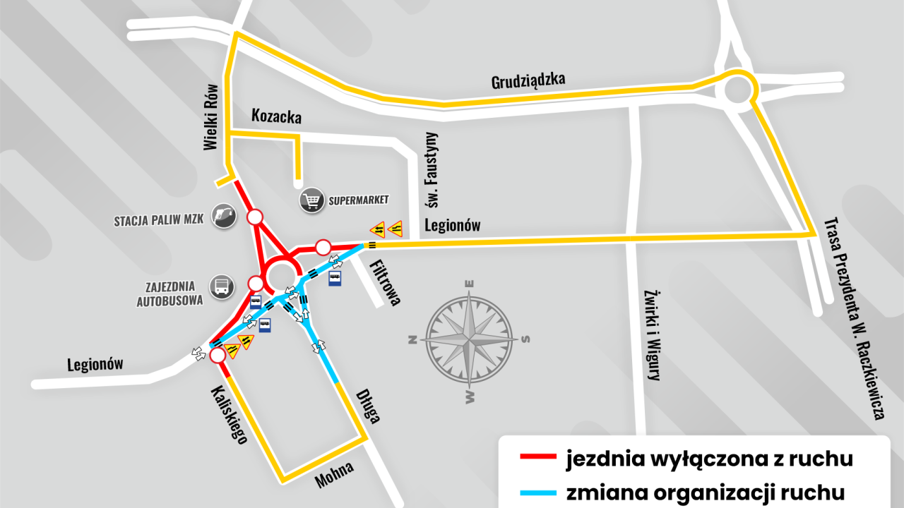 Zmiana organizacji ruchu na rondzie Czadcy
