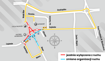 Zmiana organizacji ruchu na rondzie Czadcy 27.12.2022
