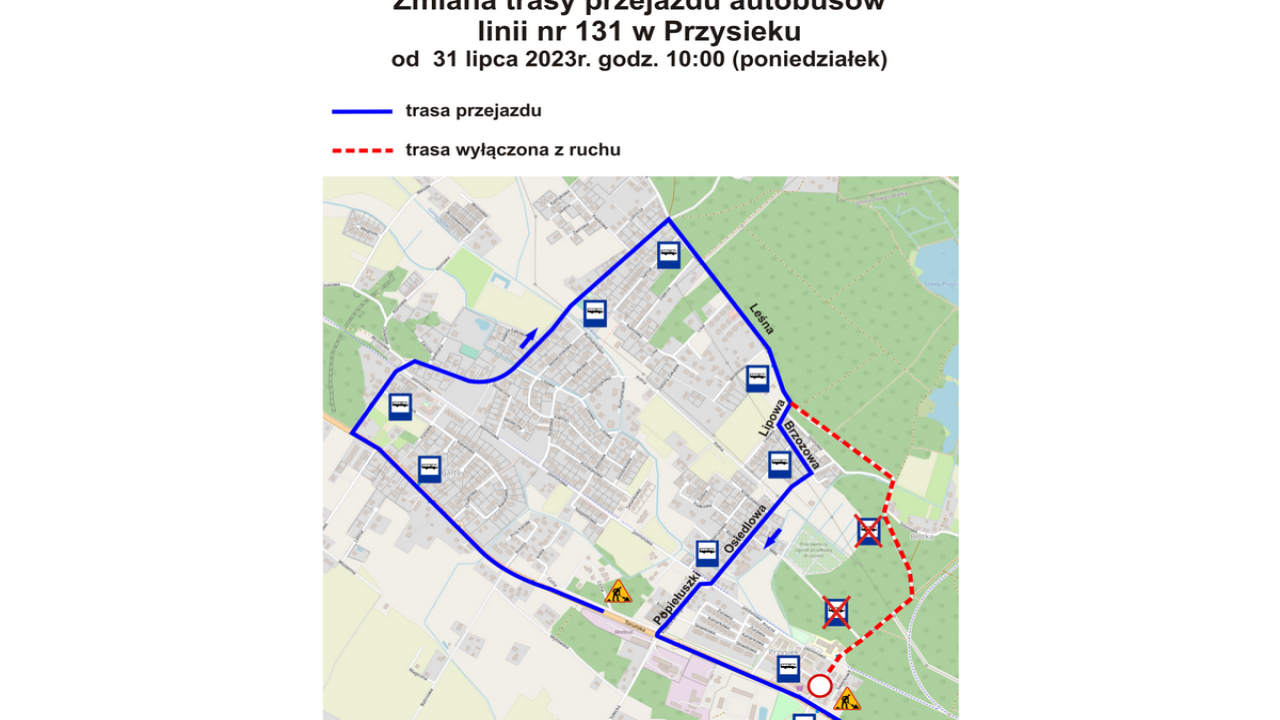 Zmiana trasy dla linii 131