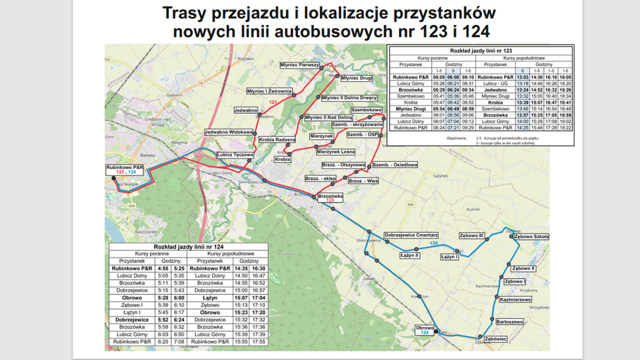 Nowe linie autobusowe