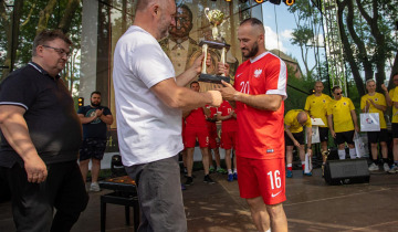 Mecz  dziennikarzy z reprezenatcją Polski Bezdomnych 07.06.2024