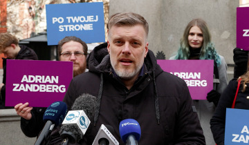 Adrian Zandberg w Toruniu 12.02.2025