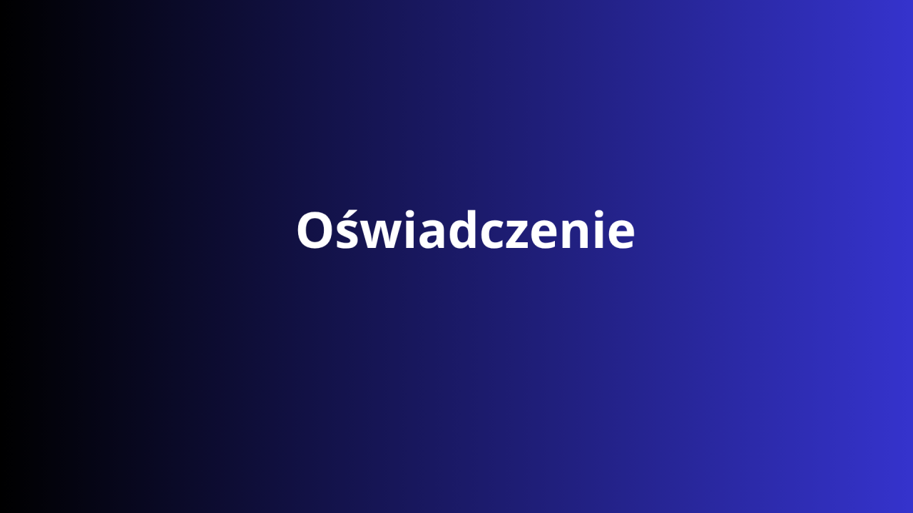 Oświadczenie