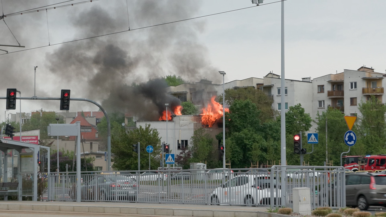 Pożar pustostanu